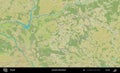 powiat wolominski outlined, Poland. OpenStreetMap Humanitarian Royalty Free Stock Photo